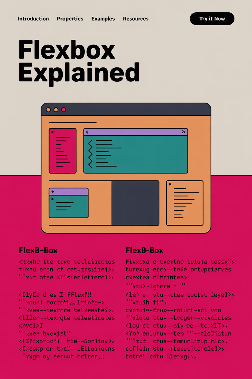 Ilustração sobre Flexbox